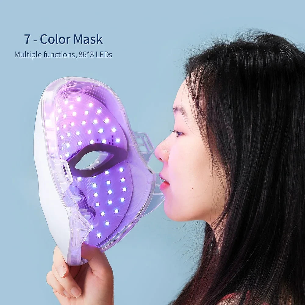Mascarilla de terapia de luz LED de 7 colores