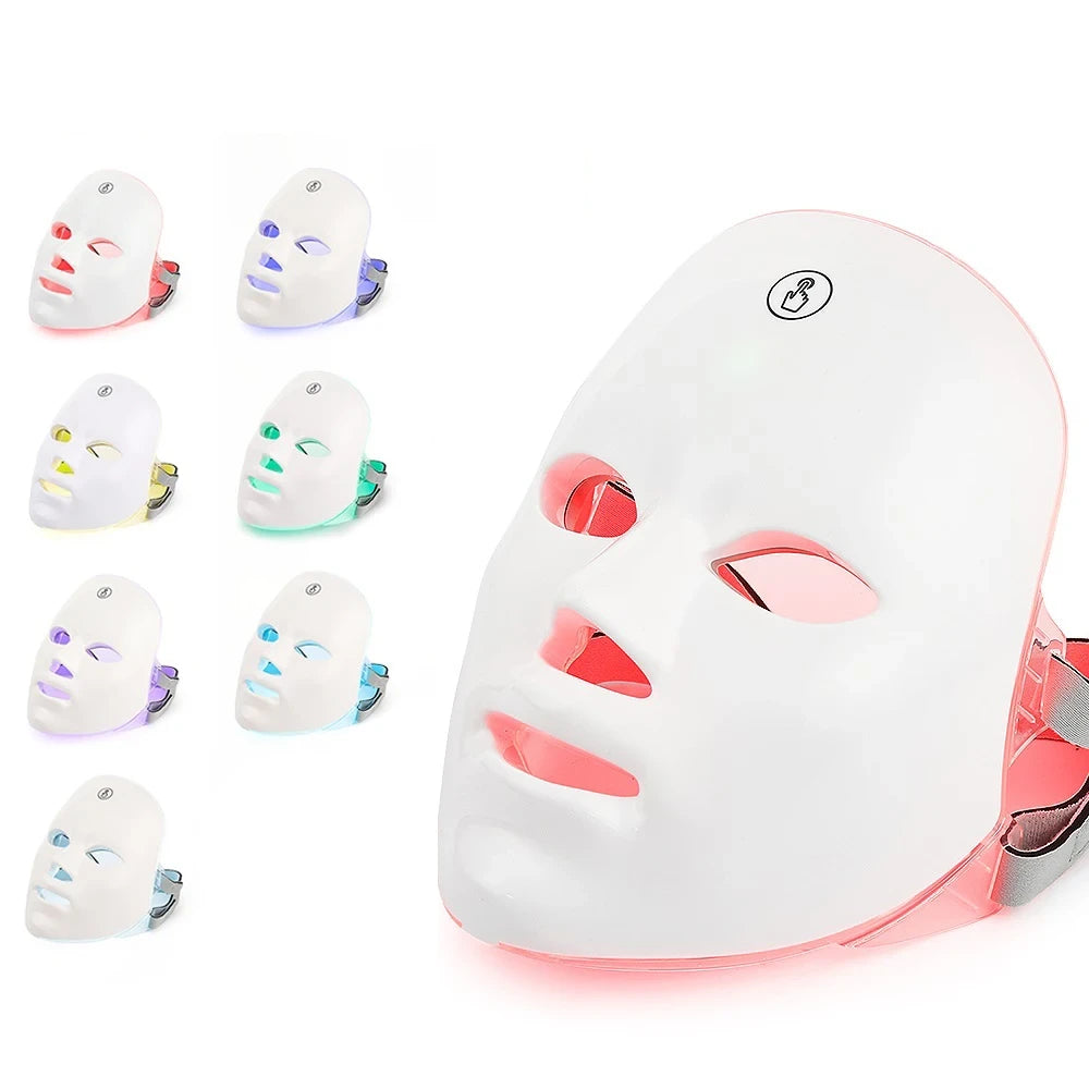 Mascarilla de terapia de luz LED de 7 colores