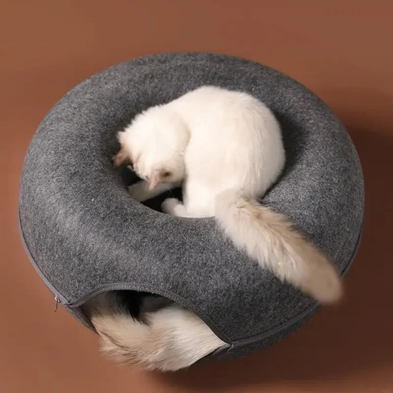 Cama Túnel para Gatos de Fieltro Suave