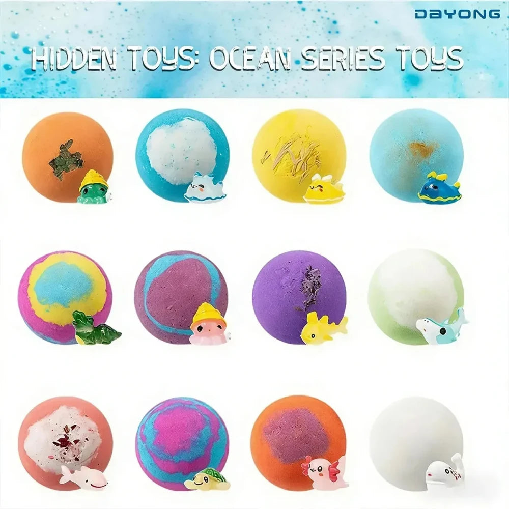 Set de regalo de bombas de baño para niños con juguetes del océano