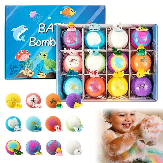 Set de regalo de bombas de baño para niños con juguetes del océano