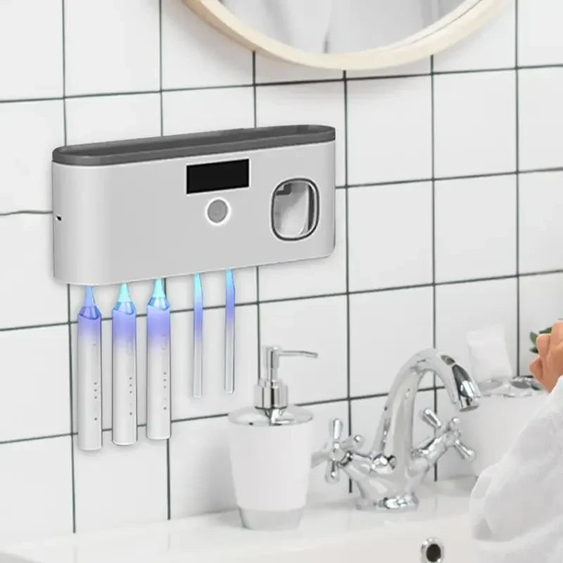 Soporte de cepillo de dientes montado en la pared